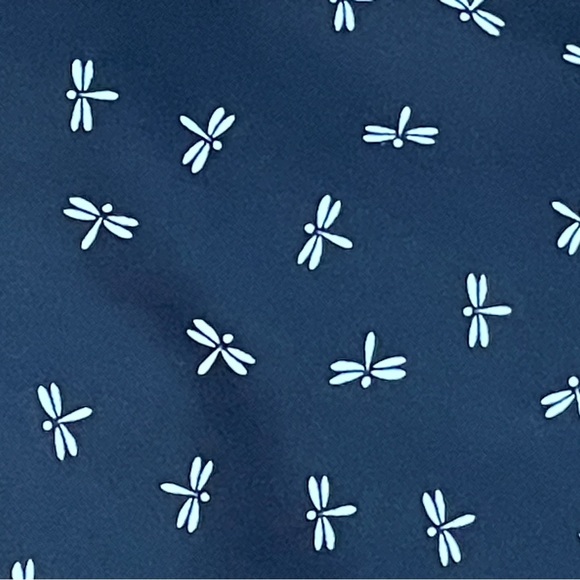 Charter Club classic fit, black pants with dragon flies, ankle length, size 8 - Picture 3 of 9